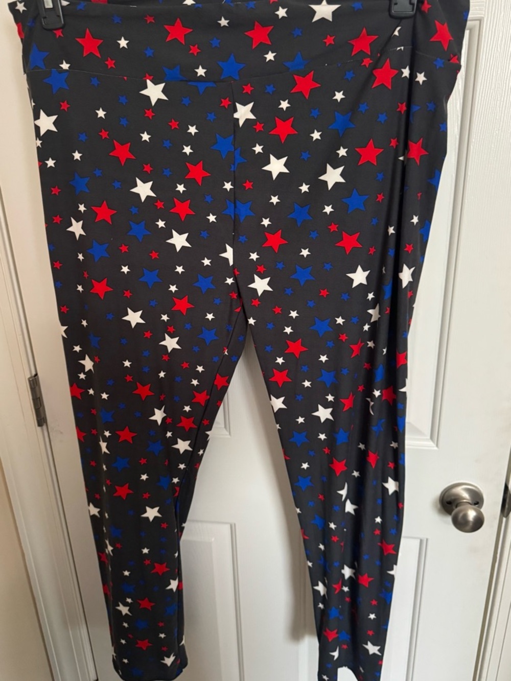 Style Infusion Plus 3X LeggingsUSA Stars Patriotic 4th Of July Red White Blue